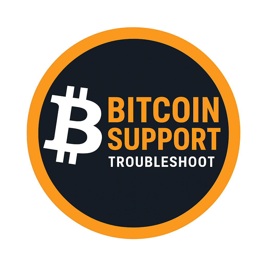 Bitcoin Support Troubleshoot Logo